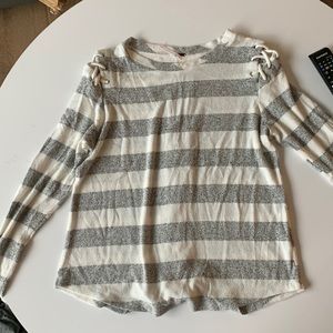 Stitched back and shoulders long sleeve super soft shirt.